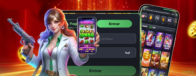 Aplicativo móvel 11a8pg para iOS e Android